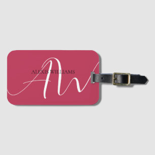 Étiquette À Bagage Moderne minimaliste Élégant Script Professional