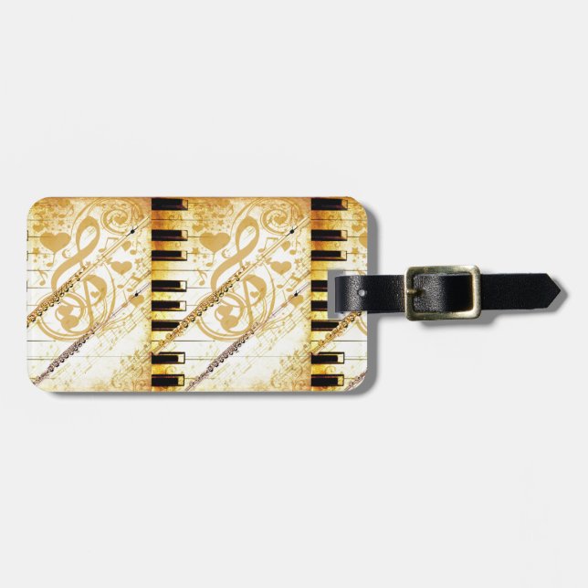 Étiquette À Bagage Moi et mes flux_ (Devant horizontal)