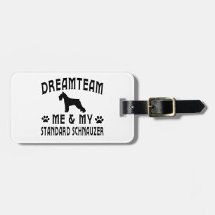 Étiquette À Bagage Mon chien de Schnauzer standard
