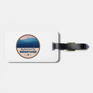 Étiquette À Bagage Mon coeur est dans les montagnes