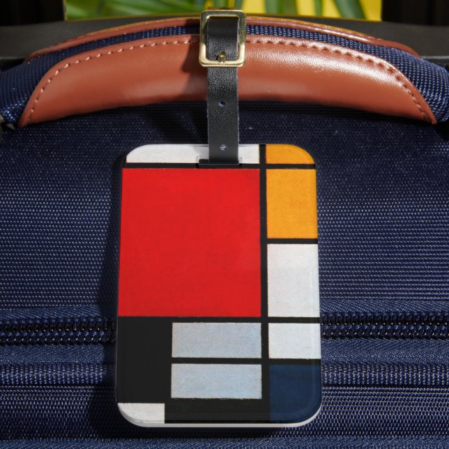 Étiquette À Bagage Mondrian - Composition with Large Red Plane (Insitu Rectoal 2)