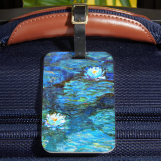 Étiquette À Bagage Monet - Lys d'eau (bleu) Balise de bagage