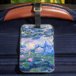 Étiquette À Bagage Monet - Water Lilies, 1919, pink,<br><div class="desc">Claude Monet's 1919 painting,  Water LIlies (pink).</div>