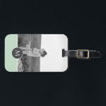 Étiquette À Bagage Monnaie Pastel minimaliste Nom et photo personnali<br><div class="desc">Monnaie Pastel minimaliste Nom et photo personnalisés</div>
