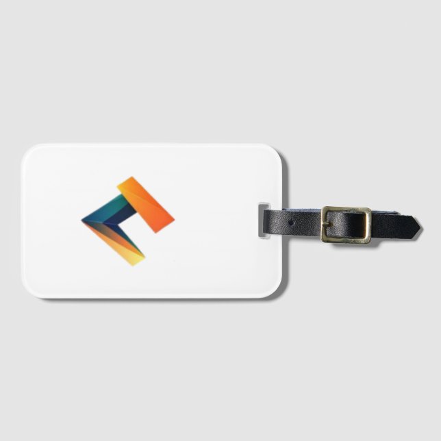 Étiquette À Bagage Monoface avec emplacement de carte avec logo. (Devant Horizontal)