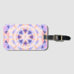 Étiquette À Bagage Monogram Pastel Purple Joli Rose Magic Star Girl