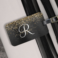 Monogramme à étincelle noire à Parties scintillant