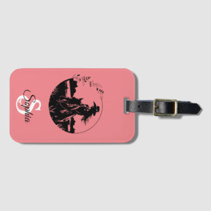 Étiquette À Bagage Monogramme Cheval Equestre Occidental Cowgirl Élég