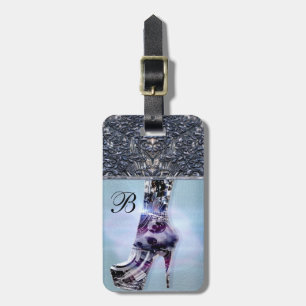 Étiquette À Bagage Monogramme d'amour de chaussure