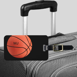 Étiquette À Bagage Monogramme de basket-ball cool