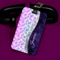monogramme de fausse parties scintillant de peau d