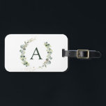 Étiquette À Bagage Monogramme de l'Eucalyptus Botanique Mariage de ve<br><div class="desc">Eucalyptus Greenery Succulent Botanical Watercolor Monogramme de mariage printanier Luggage Tag - comprend une belle et élégante typographie de scénario avec des feuilles botaniques modernes et de la verdure pour les Mariages spéciaux, Fête de l'mariée, Baby shower, Bachelorette Party, Sweet 16, 16e, 18e, 21e, 30e, 40e, 50e fête du 60e,...</div>