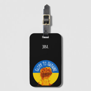 Étiquette À Bagage Monogramme de résistance au drapeau de l'Ukraine