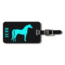 Monogramme DIY Cheval Bleu Aqua sur n'importe quel