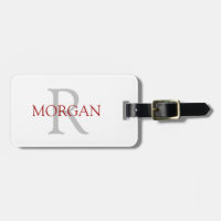 Monogramme et nom do-it-yourself simple, gris et m