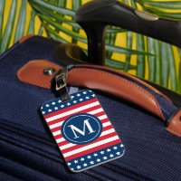 Monogramme étoiles et bandes patriotiques