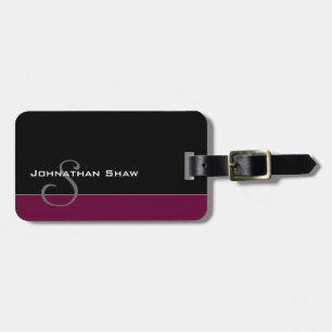 Étiquette À Bagage Monogramme fait sur commande 5 (Bourgogne)