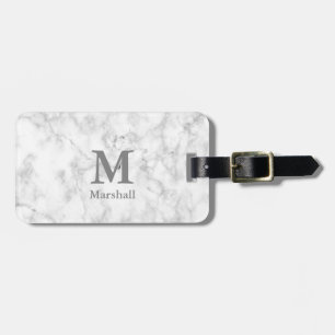 Étiquette À Bagage Monogramme fait sur commande sur le marbre