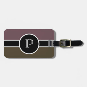 Étiquette À Bagage Monogramme Initial Moderne Chic Voyage Professionn