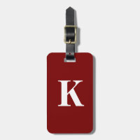 Monogramme Initiale Rouge Bourgogne Cadeau Favori