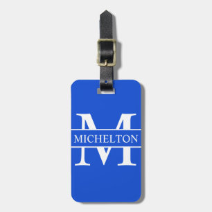 Étiquette À Bagage Monogramme LR Croix Bleue