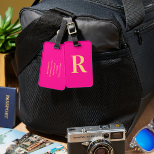 Étiquette À Bagage Monogramme moderne