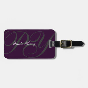 Étiquette À Bagage Monogramme moderne fait sur commande 2a