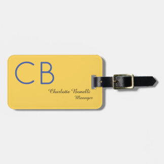 Étiquette À Bagage Monogramme moderne professionnel minimaliste créat