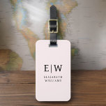 Étiquette À Bagage Monogramme moderne rose vif minimaliste<br><div class="desc">Améliorez votre expérience de voyage avec notre étiquette de bagages Monogramme minimaliste classique élégant et moderne. Cet accessoire méticuleusement conçu allie élégance intemporelle et minimalisme contemporain, assurant à vos bagages un caractère sophistiqué. Réalisée avec précision et attention au détail, cette étiquette à bagages est plus qu'un simple article pratique, c'est...</div>
