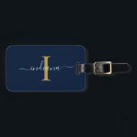 Étiquette À Bagage Monogramme Nom initial du script Adresse de retour<br><div class="desc">Créez votre propre Monogramme personnalisé et personnalisé Nom de script initial Adresse de retour Black Luggage Tag complètement en cliquant sur le bouton "Personnaliser". Utilisez le bouton "Customiser" pour réorganiser et formater le style et le placement du texte. Pourrait facilement être réadapté pour d'autres événements spéciaux tels que anniversaires, baby...</div>