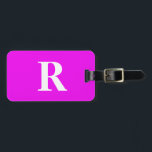 Étiquette À Bagage Monogramme Nom initial Modèle Purple Blanc Cute<br><div class="desc">Monogramme initial et aussi des détails personnels comme nom,  adresse,  numéro de téléphone et e-mail que vous pouvez modifier. Conçu avec un arrière - plan de couleur violet séduisant avec des textes de couleur blanche solide,  vous pouvez changer les deux couleurs si vous le souhaitez.</div>