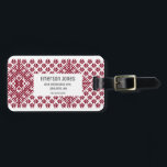 Étiquette À Bagage Monogramme nordique balte Motif letton customisé<br><div class="desc">Ce magnifique Monogram Nordic Baltique Motif letton Customisé ajoutera une pop de couleur à vos bagages,  et égalera ce bagage personnalisé http://www.zazzle.com/customized_monogram_nordic_baltic_latvian_pattern_luggage-256635455255160908</div>