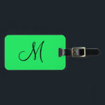Étiquette À Bagage Monogramme personnalisé Jaune fluorescent<br><div class="desc">Cette conception a été créée par art numérique. Elle peut être personnalisée en cliquant sur le bouton personnaliser et en modifiant la couleur, en ajoutant un nom, des initiales ou vos mots préférés. Contactez-moi à l'adresse colorflowcreations@gmail.com si vous souhaitez que ce design soit disponible sur un autre produit. Achetez ma...</div>