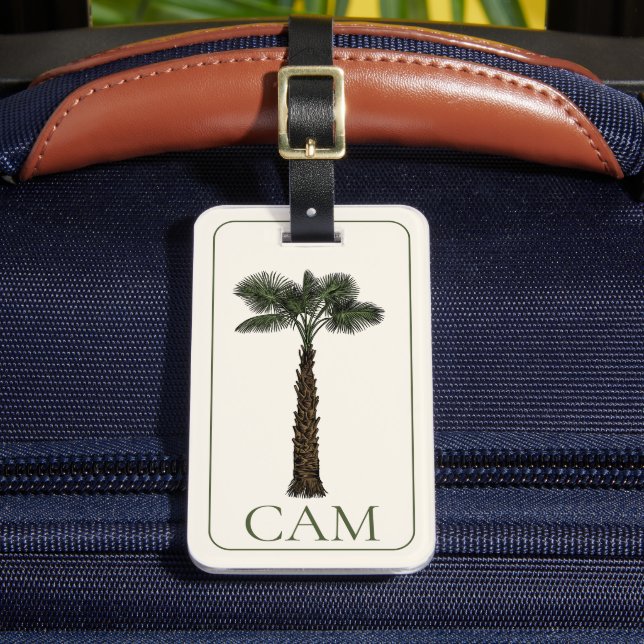 Étiquette À Bagage Monogramme Prépa Arbre Palmier de la Côte (Insitu Rectoal 2)