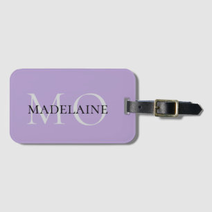 Étiquette À Bagage Monogramme Purple Voyage personnel