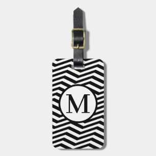 Étiquette À Bagage Monogramme RFBW Tilted Chevron