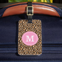 Monogramme rose et Empreinte de léopard personnali