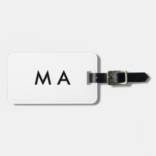 Étiquette À Bagage Monogramme simple ajoutez votre lettre de nom homm