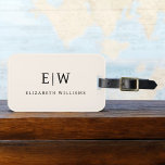 Étiquette À Bagage Monogramme simple neutre professionnel minimaliste<br><div class="desc">Découvrez notre Elegant Professional Simple Monogram Minimalist Collection : Elevez votre style avec une sophistication intemporelle et une élégance sobre. Réalisée avec une attention minutieuse aux détails, cette collection présente des designs minimalistes ornés de votre monogramme personnalisé. Chaque pièce respire le professionnalisme et le raffinement, parfait pour faire une impression...</div>