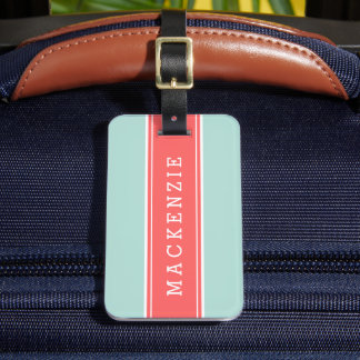 Étiquette À Bagage Monogramme sur mesure de la bande de rugby de cora