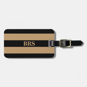 Étiquette À Bagage Monogramme trois Brown noir sur le chameau