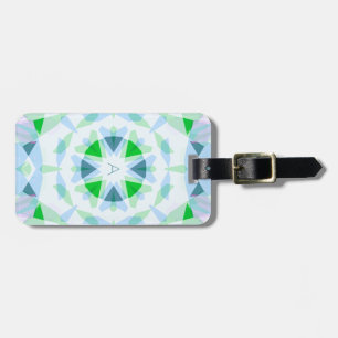 Étiquette À Bagage Monogramme Vert Joli Bleu Magic Star Girl