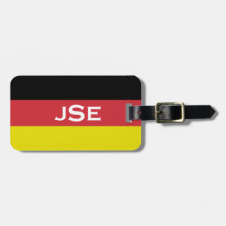 Étiquette À Bagage Monogrammed ~ Drapeau de l'Allemagne