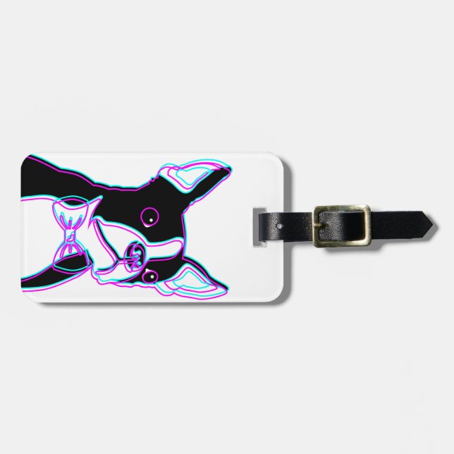 Étiquette À Bagage Monsieur américain (Devant horizontal)