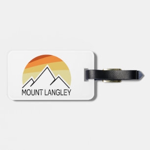 Étiquette À Bagage Mont Langley Californie Rétro