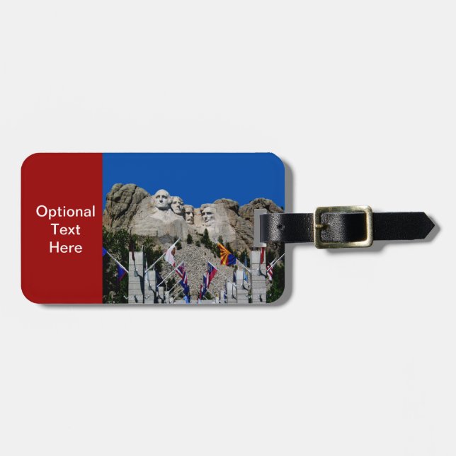 Étiquette À Bagage Mont Rushmore Sud Dakota Souvenir (Devant horizontal)
