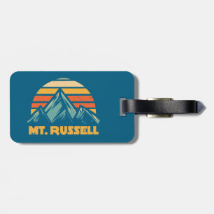 Étiquette À Bagage Mont Russell Californie Retro Turquoise