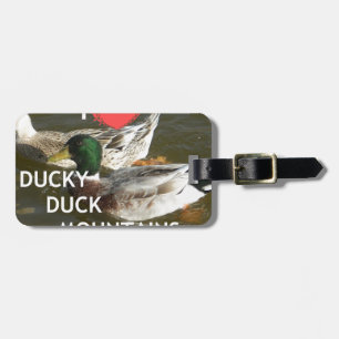 Étiquette À Bagage Montagnes de canard Ducky.