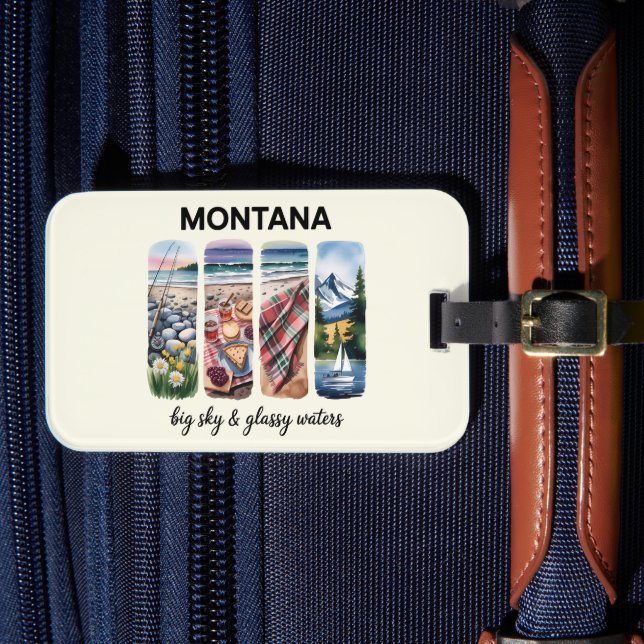 Étiquette À Bagage Montana - Big Sky & Glassy Waters (Insitu Rectoal 4)