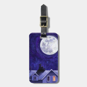 Étiquette À Bagage Montre Lune